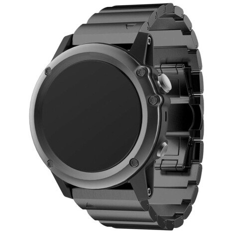 Curea ceas Smartwatch Garmin Fenix 7X / 6X / 5X Plus / 5X / 3 HR / 3, 26 mm Otel inoxidabil iUni Lin